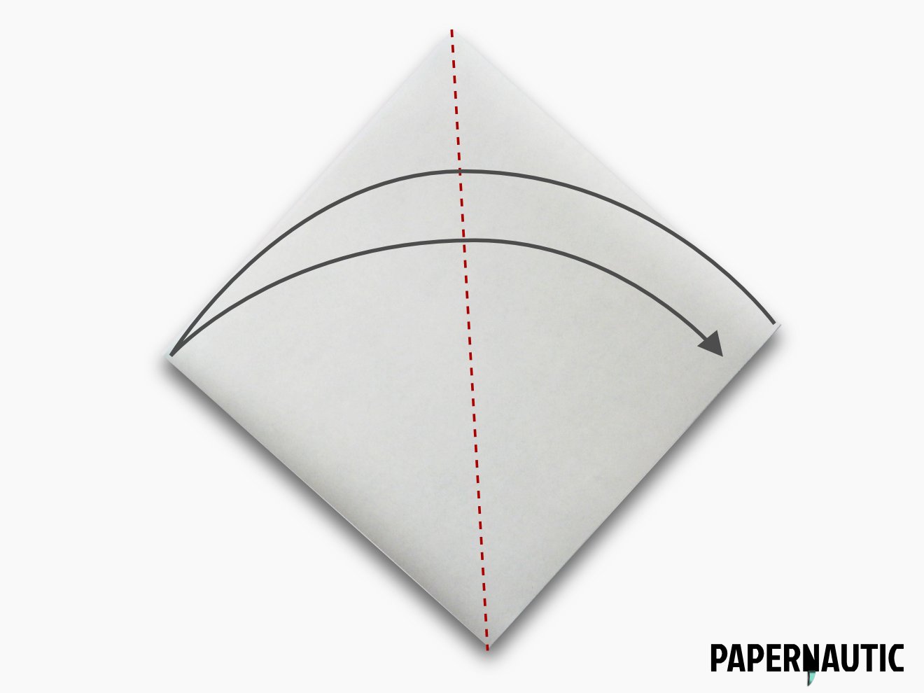 Step 01 - Samurai hat - origami steps