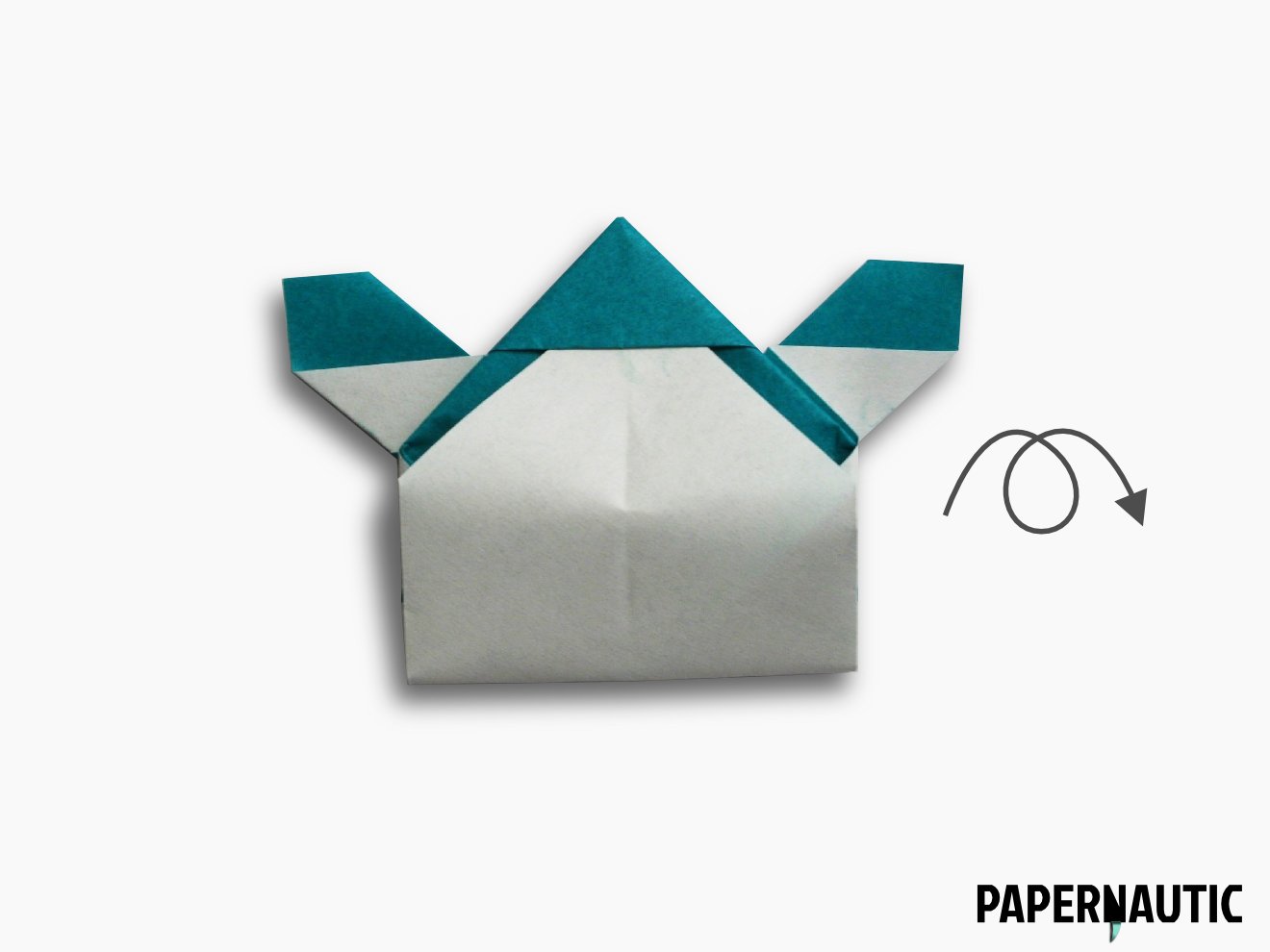 Step 16 - Samurai hat - origami steps