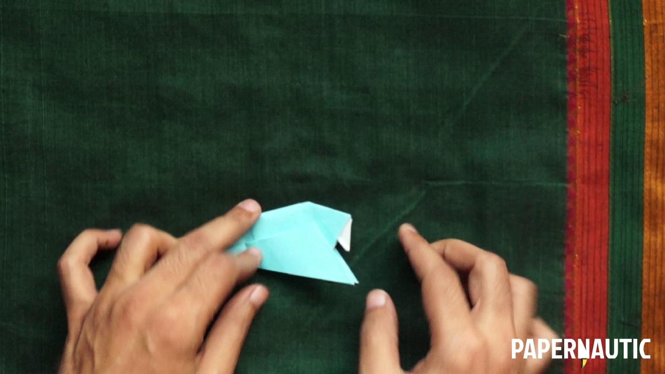 Step 10 - Origami Pigeon - easy paper pigeon steps