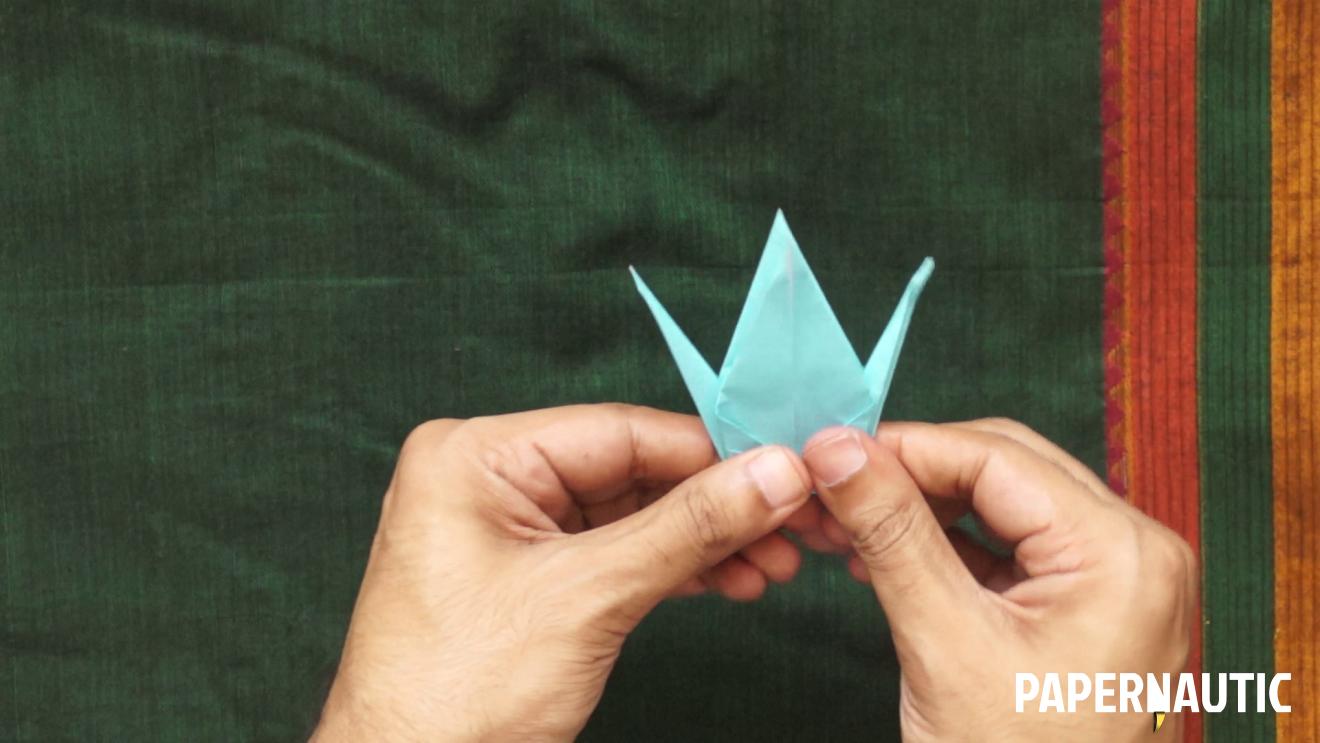 Step 20 - Origami Paper Crane - easy origami crane steps