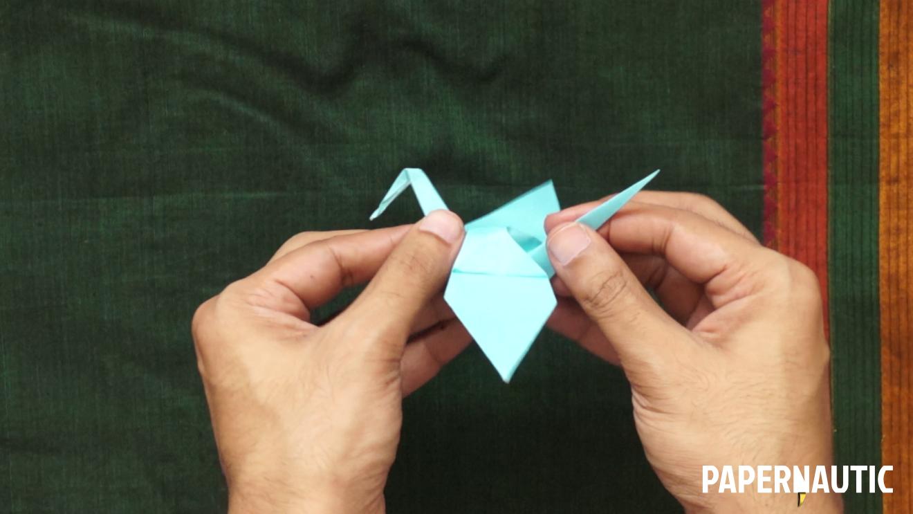 Step 24 - Origami Paper Crane - easy origami crane steps