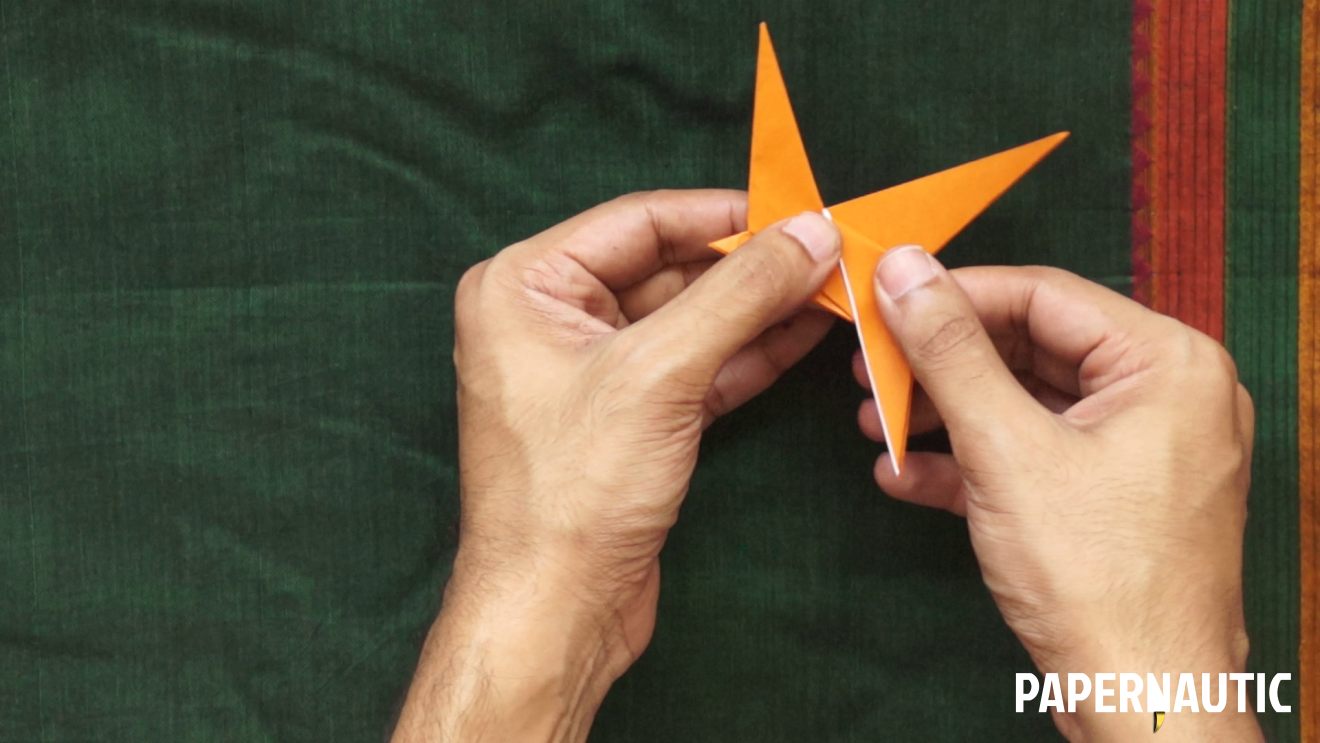 Step 16 - Origami Paper Dinosaur - easy origami dino steps