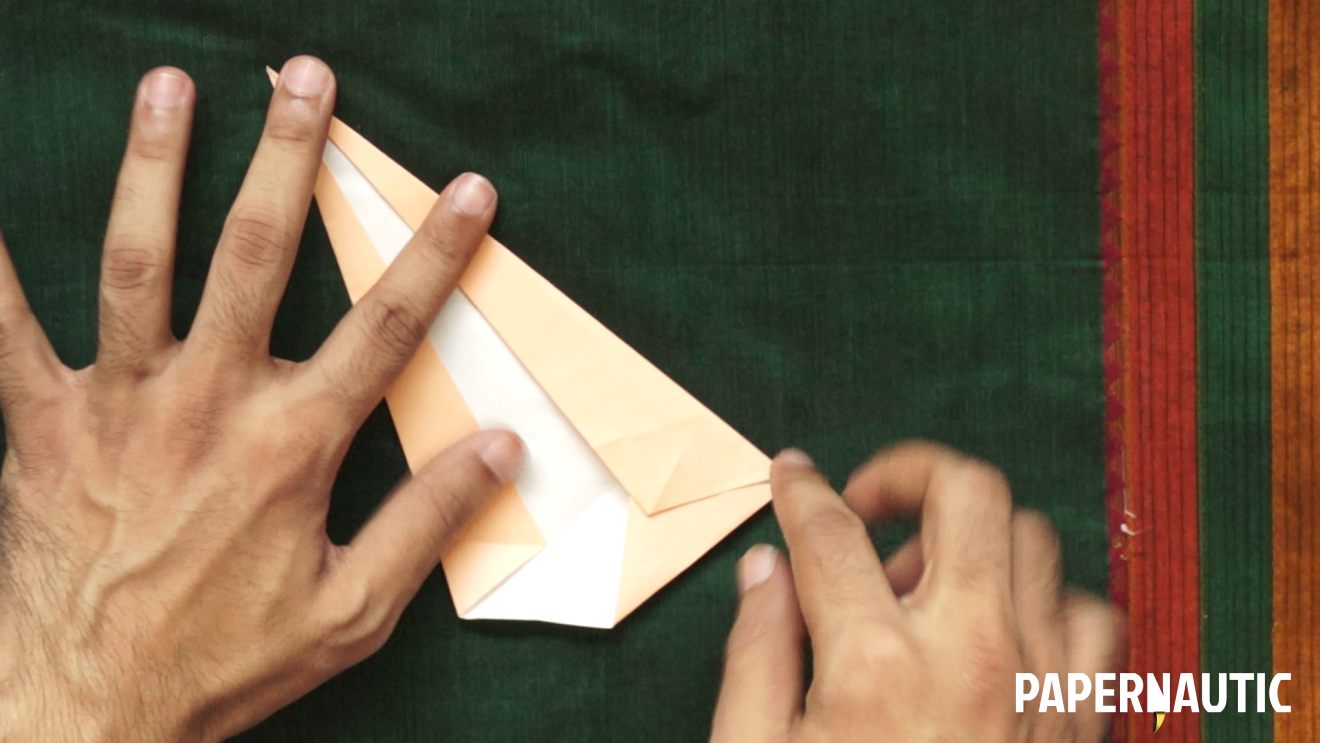 Step 13 - Origami Paper Diya - easy paper diwali lamp steps