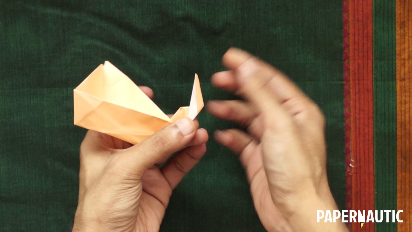 Step 20 - Origami Paper Diya - easy paper diwali lamp steps