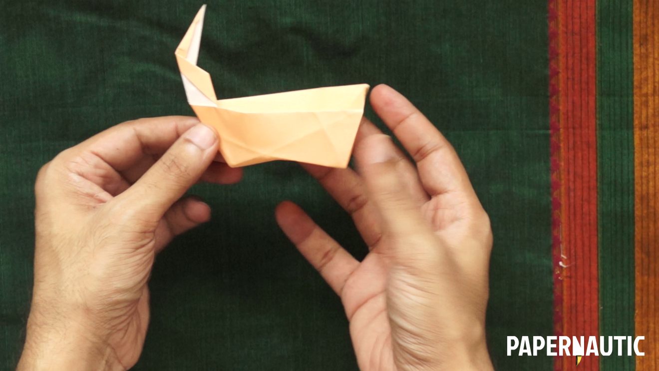 Step 21 - Origami Paper Diya - easy paper diwali lamp steps